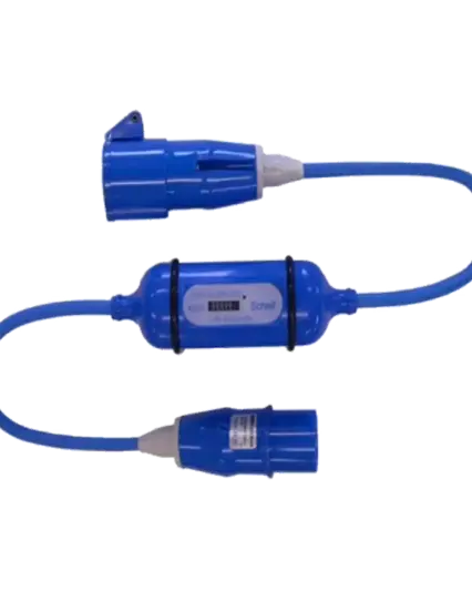 Elektronischer Zwischenzähler mit CEE- Stecker- u. Kupplung für Wechselstrom
